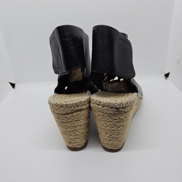 Celine Phoebe Philo black leather open toe espadrille wedge sandals EU 38 - Picture 4 of 16